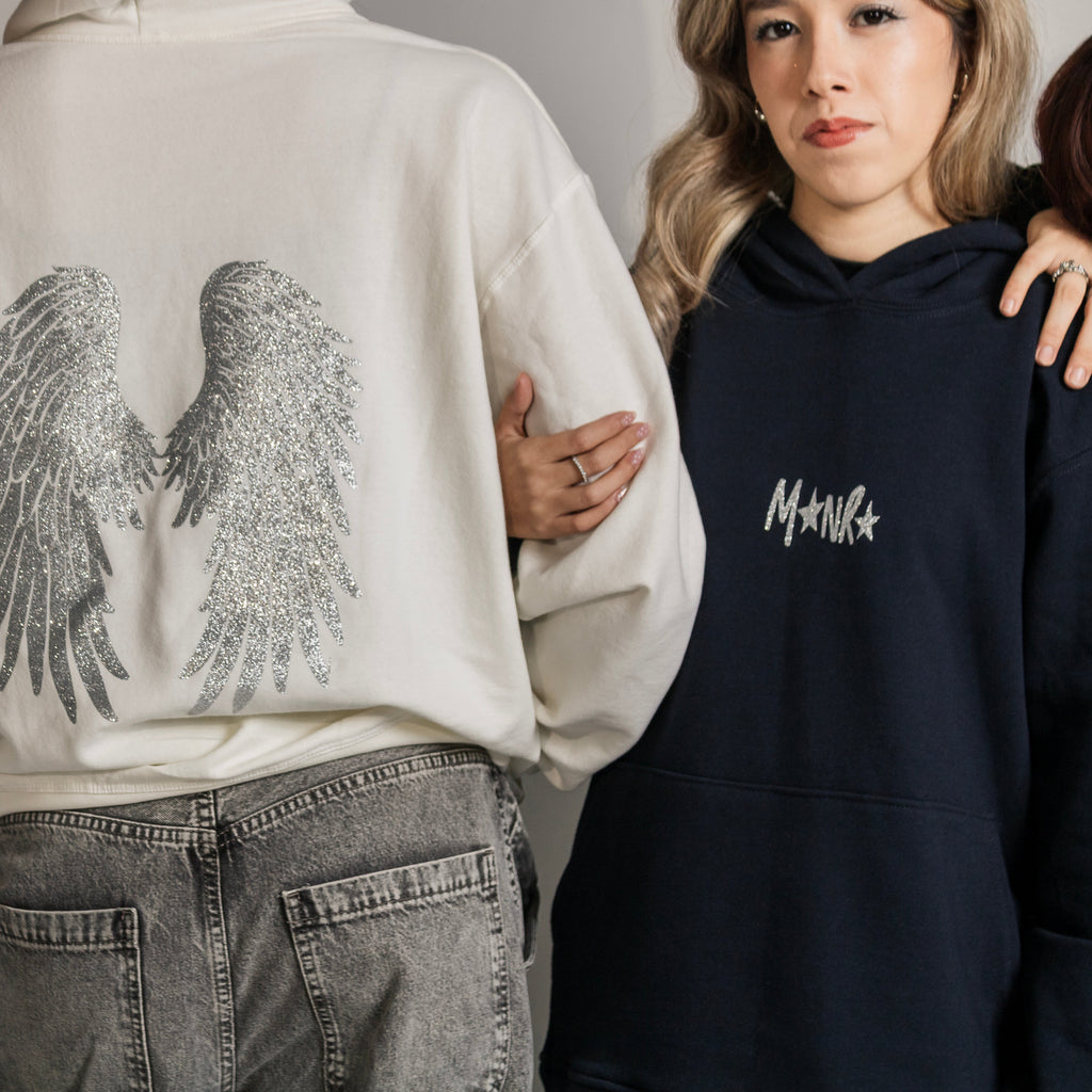 Celestial Glow Plateada Hoodie