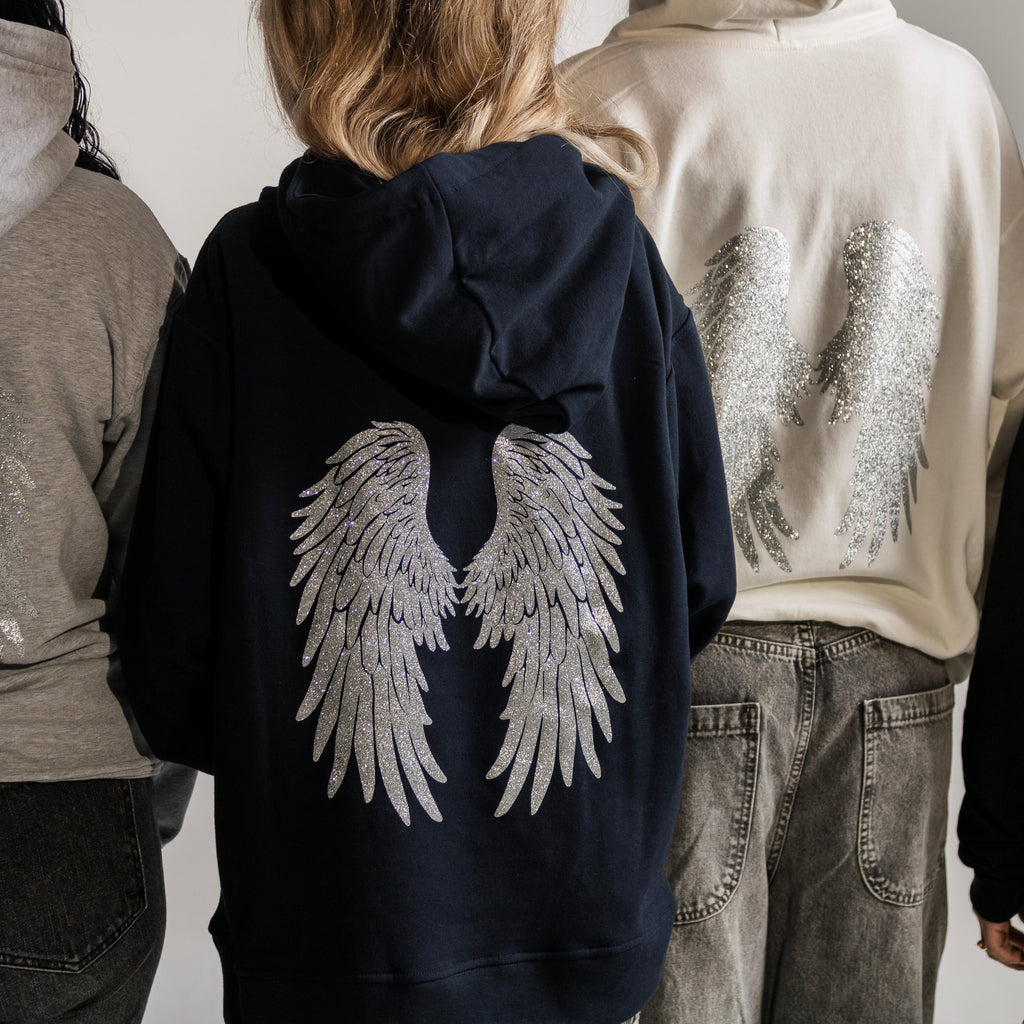 Celestial Glow Plateada Hoodie