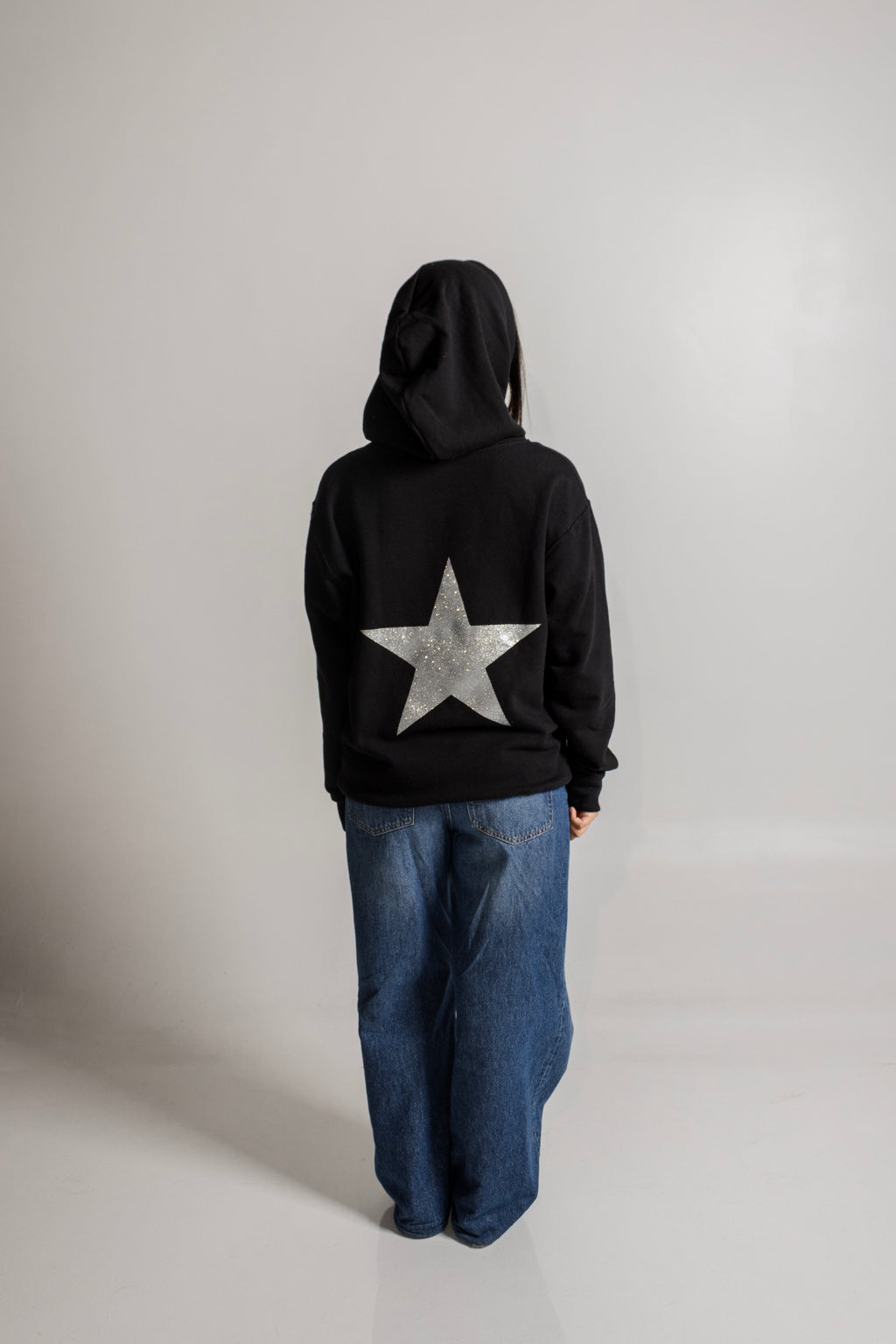 Glitter Star - Black hoodie
