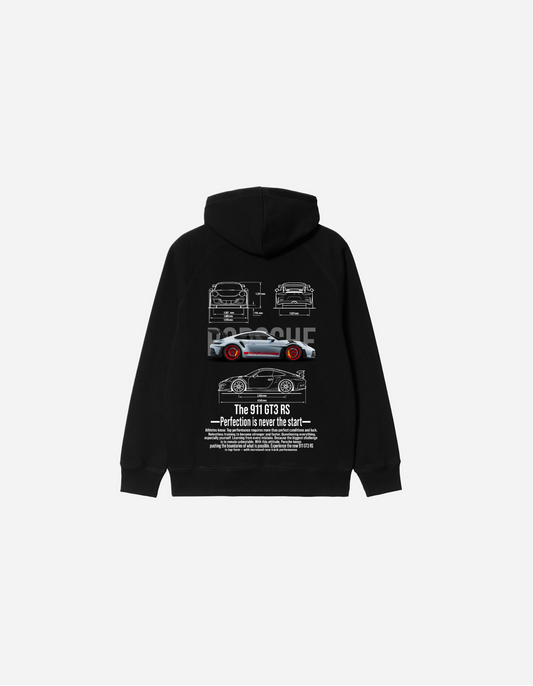 Porsche clásico Hoodie negra