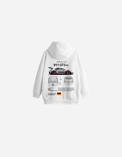 Porsche 911 Hoodie Blanca