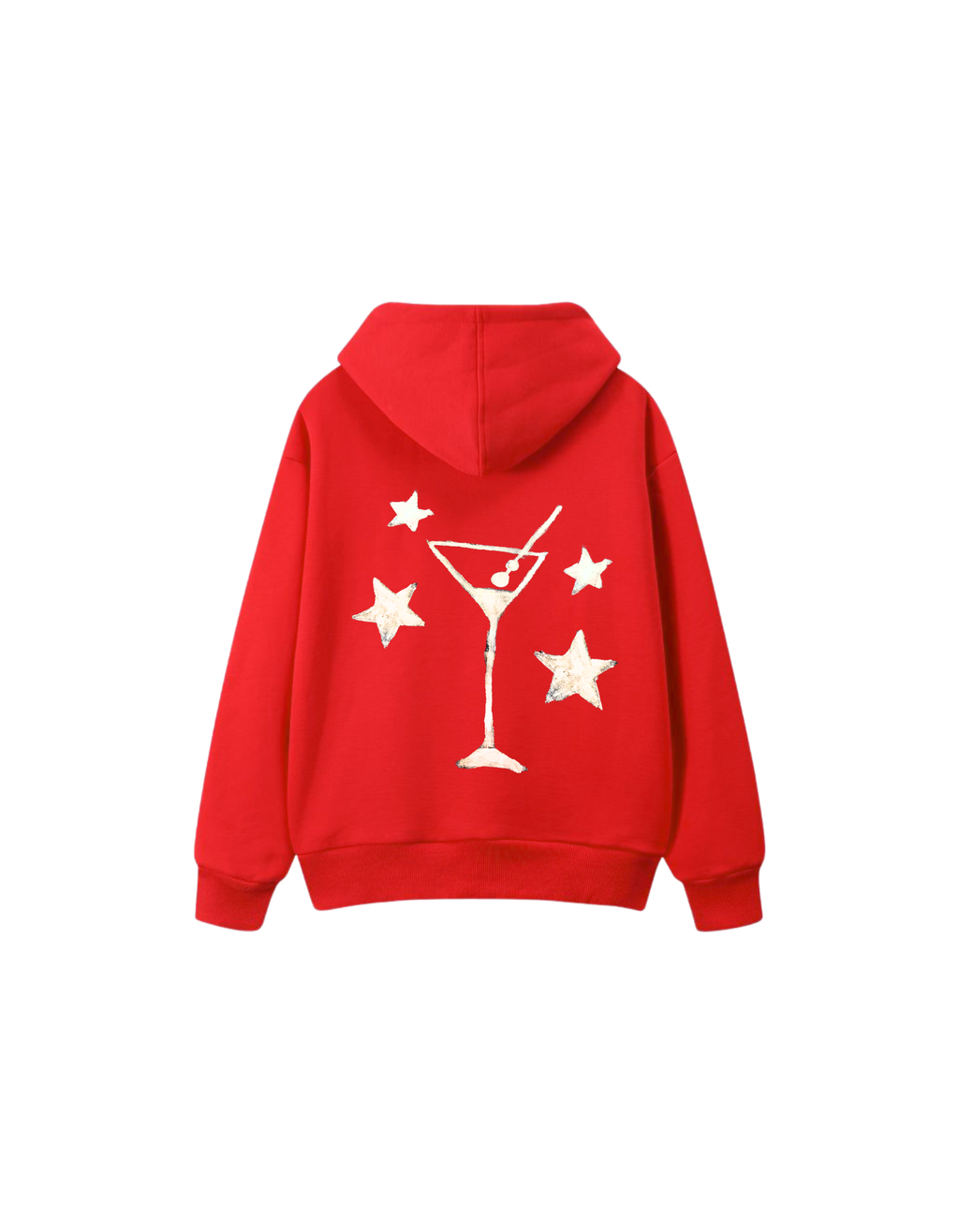 Martini foil red hoodie
