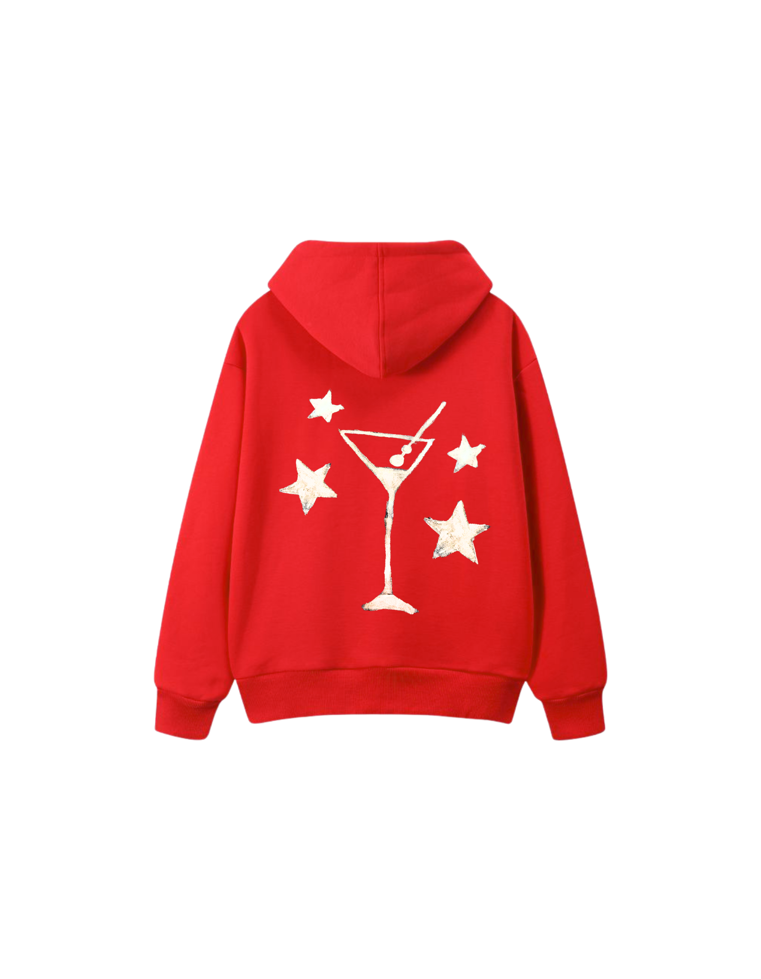 Martini foil red hoodie