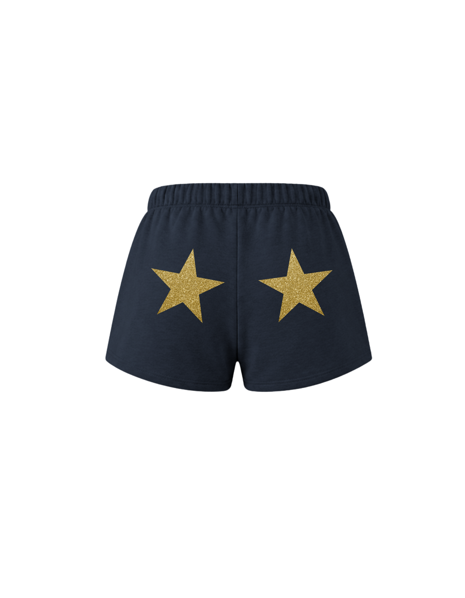 Gold Glitter Star - Navy Blue Short